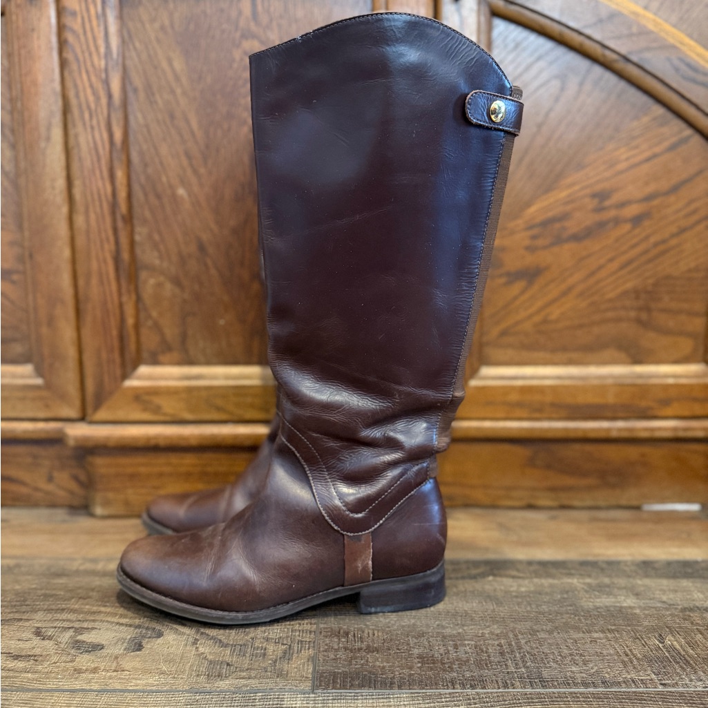 Steven By Steve Madden Brown Leather Knee-High Boots